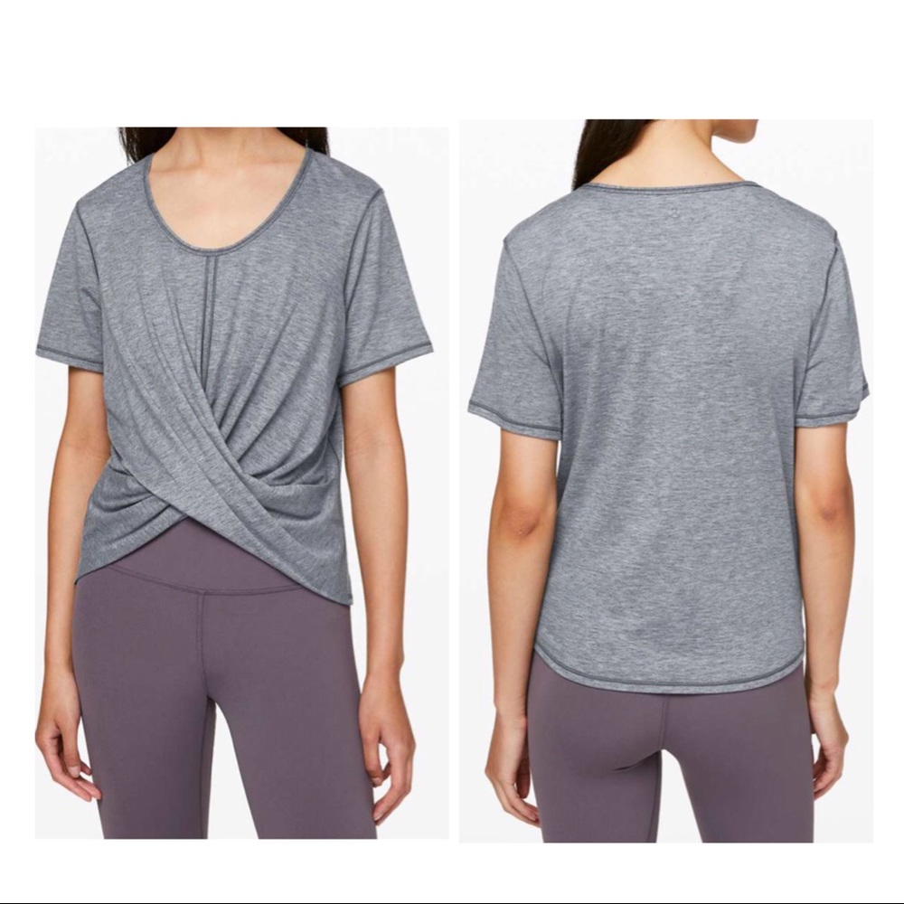 Lululemon NWT Do The Daily SS Top Heather Gray, 8
